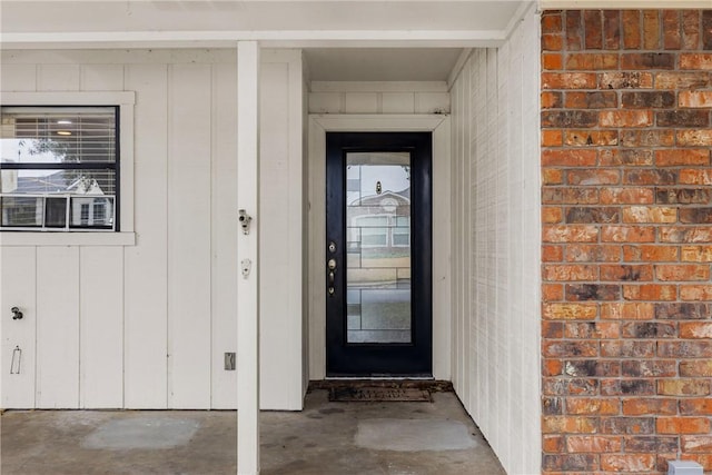 view of doorway to property