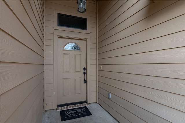 view of doorway to property