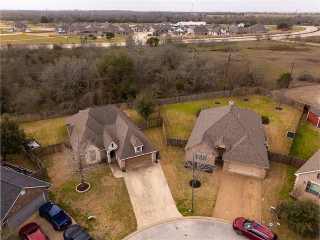 birds eye view of property featuring a residential view