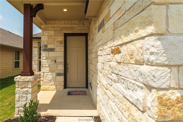 view of doorway to property