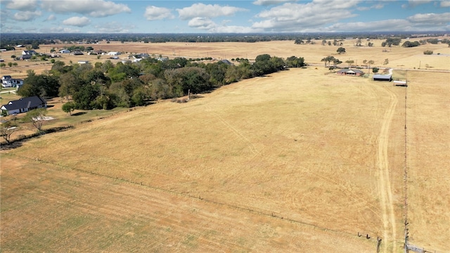 aerial view with a rural view