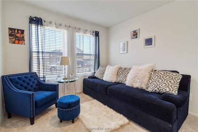 view of carpeted living room