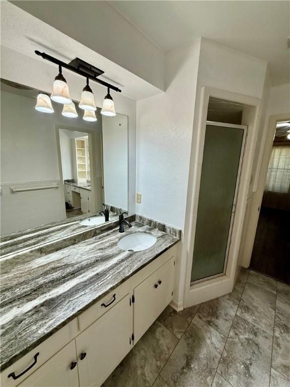 67 Fairway Dr, Hilltop Lakes, TX 77871 - full bath with a stall shower and vanity