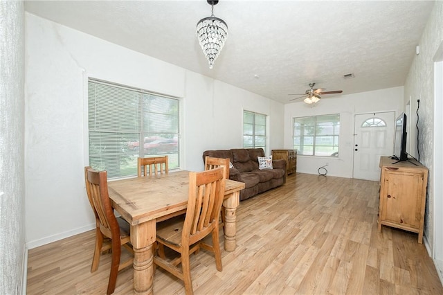 202 S Broadway St, Caldwell, TX 77836 - dining area featuring light wood finished floors and a ceiling fan