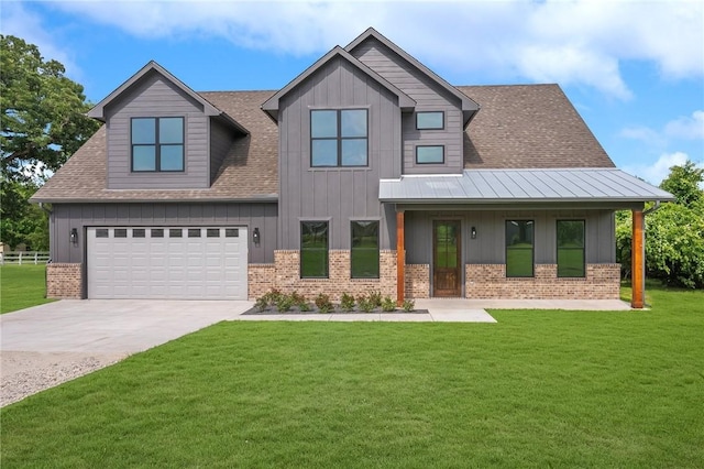 13291 Hopes Creek Rd, College Station, TX 77845 - view of front of house featuring brick siding, board and batten siding, a shingled roof, and driveway