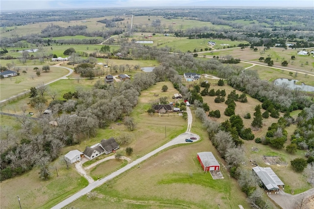 bird's eye view featuring a rural view