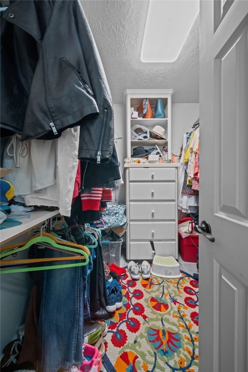 view of walk in closet