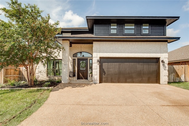 view of front of home featuring a garage