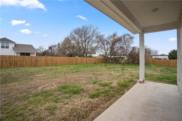 view of yard with a patio