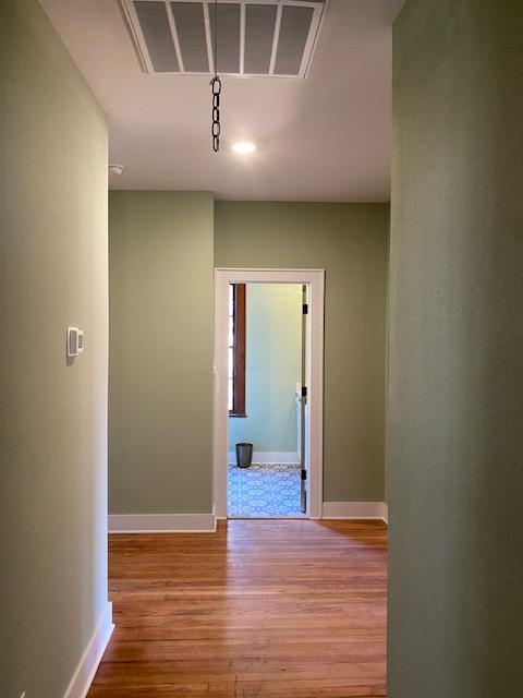 hall featuring hardwood / wood-style flooring