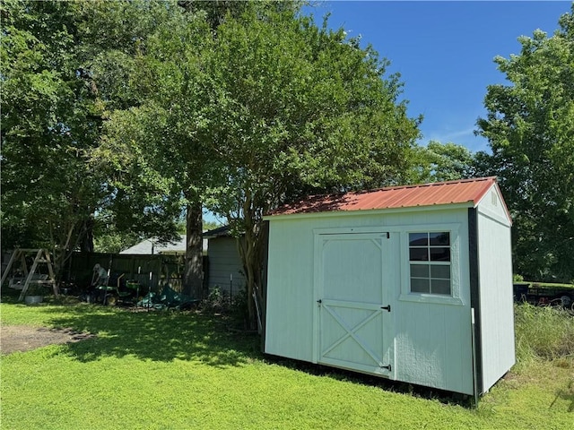 202 N Hearne St, Franklin, TX 77856 - view of shed with fence