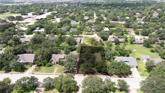 1500 Galde St, College Station, TX 77840 - aerial perspective of suburban area with property parcel outlined