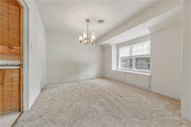 1500 Galde St, College Station, TX 77840 - unfurnished room with a chandelier and carpet flooring