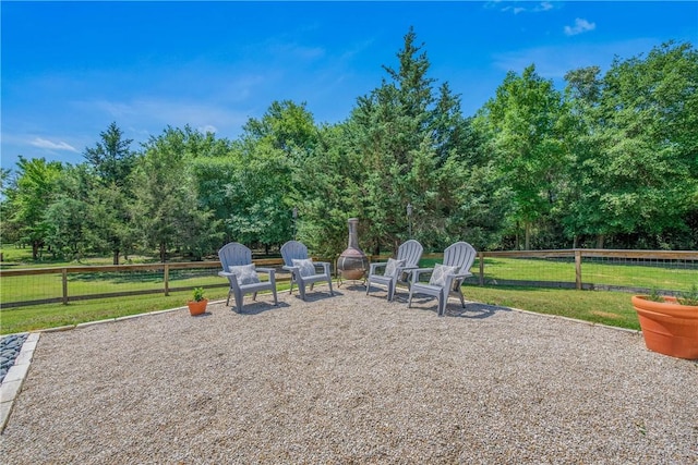 view of patio / terrace with fence