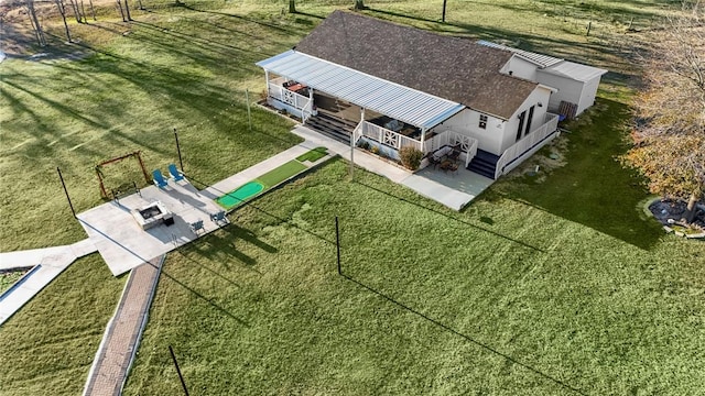 6191 Bethel Cemetery Rd, North Zulch, TX 77872 - view from above of property