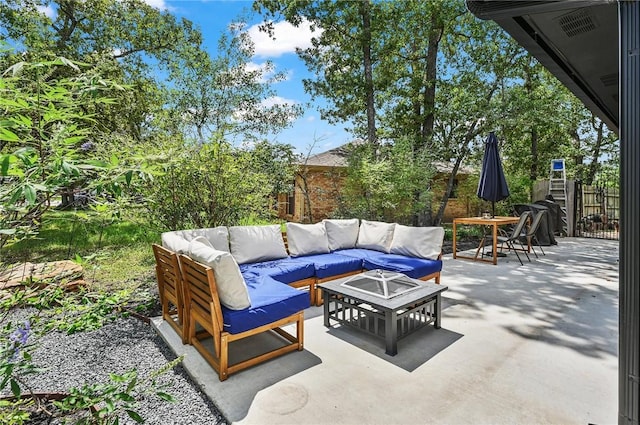 view of patio / terrace with outdoor lounge area