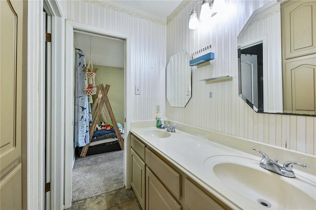 bathroom with vanity