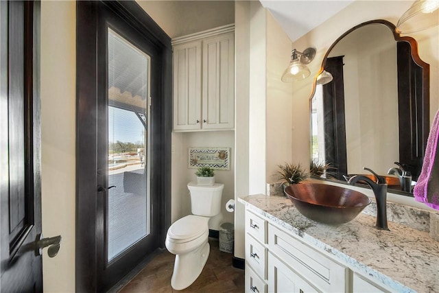 2289 Old Dobbin Rd, Montgomery, TX 77316 - half bathroom with vanity and toilet