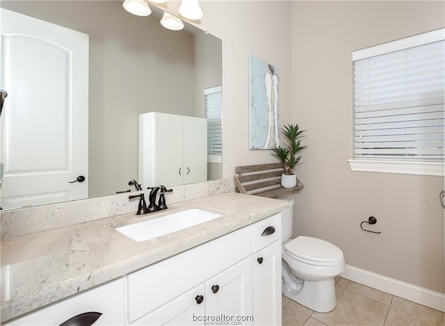 3549 Foxcroft Path, Bryan, TX 77808 - bathroom featuring vanity and tile patterned flooring
