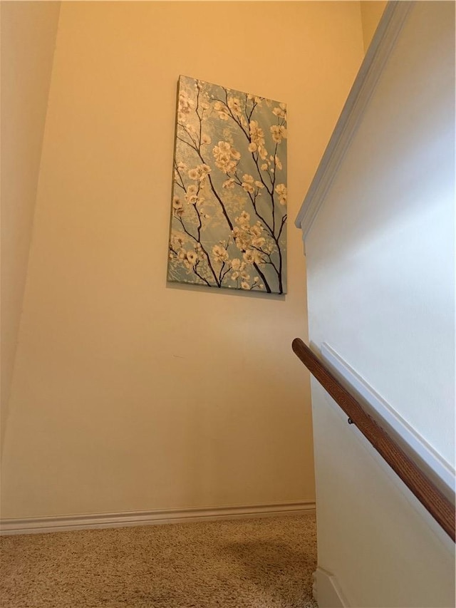 152 Forest Dr, College Station, TX 77840 - staircase featuring baseboards