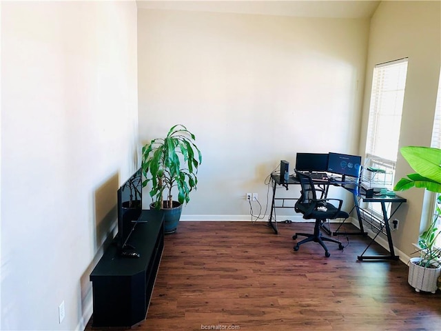15313 Lowry Meadow Ln, College Station, TX 77845 - office with wood finished floors and baseboards