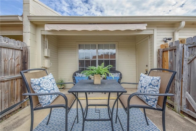 view of patio with fence