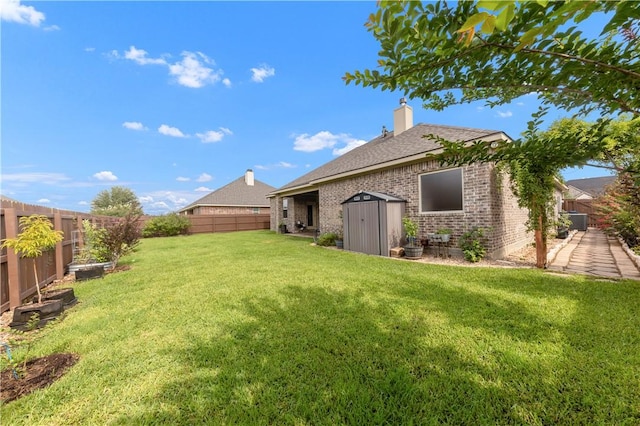 4004 Wild Creek Ct, College Station, TX 77845 - fenced backyard with a shed
