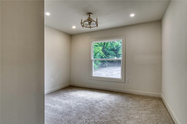 view of carpeted empty room