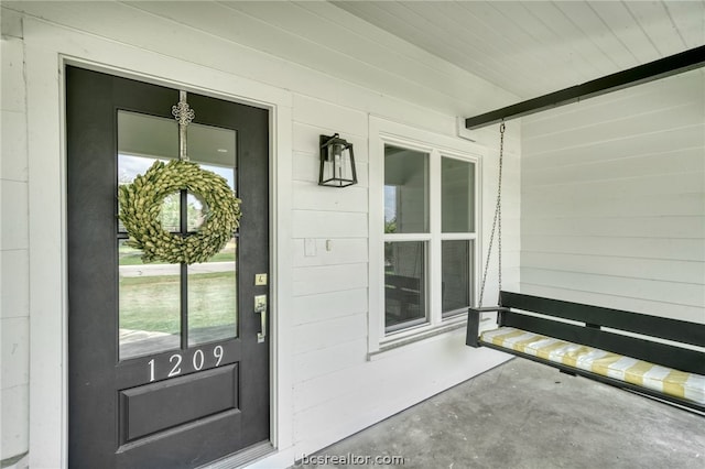 view of doorway to property