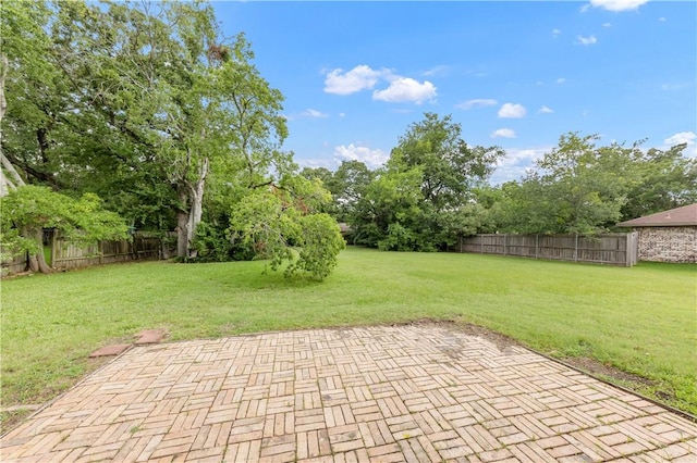 2100 Langford St, College Station, TX 77840 - fenced backyard with a patio and view of scattered trees