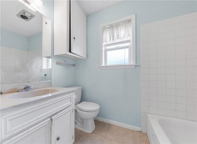 2100 Langford St, College Station, TX 77840 - bathroom with vanity and tile patterned floors