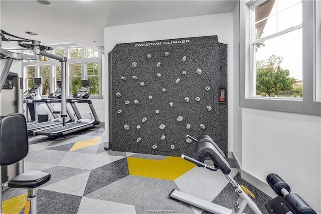 1725 Harvey Mitchell Pkwy, College Station, TX 77840 - workout room with carpet