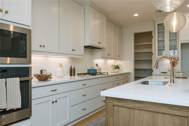 bathroom featuring vanity and plus walk in shower