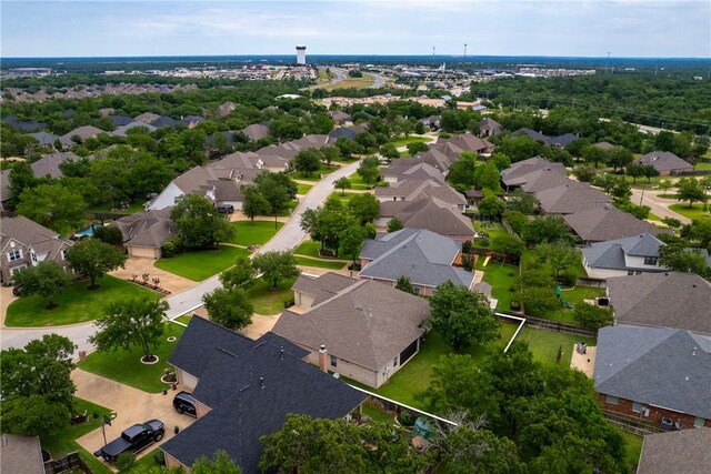 aerial perspective of suburban area
