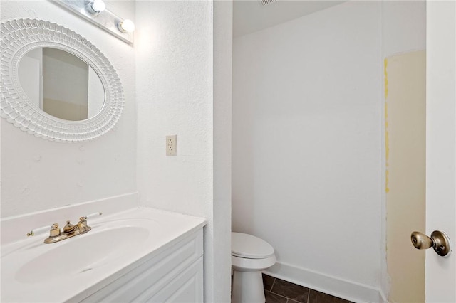 1202 Berkeley St, College Station, TX 77840 - half bath with toilet, tile patterned flooring, and vanity