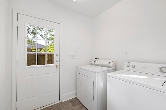 1202 Berkeley St, College Station, TX 77840 - washroom with separate washer and dryer and baseboards