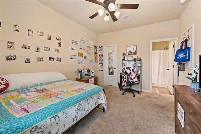 3015 Towers Pkwy, College Station, TX 77845 - bedroom with light carpet and a ceiling fan