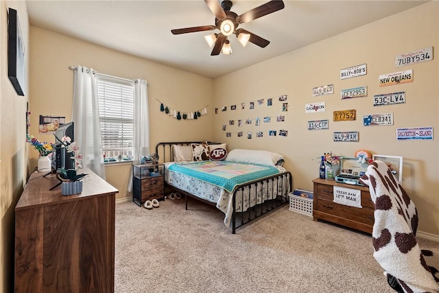 3015 Towers Pkwy, College Station, TX 77845 - bedroom featuring carpet and a ceiling fan