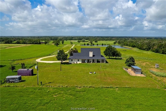 bird's eye view featuring a rural view