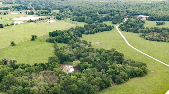 drone / aerial view with a rural view