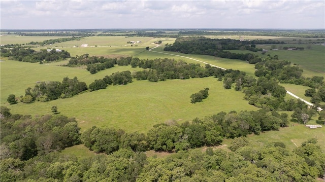 aerial view featuring a rural view