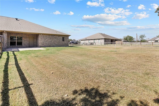 view of yard with a patio area