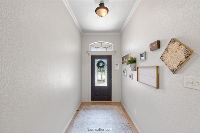 doorway with crown molding