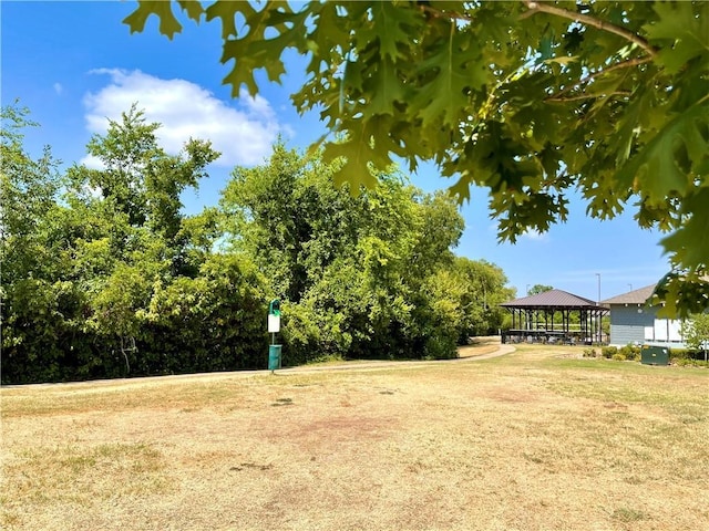 view of yard with a gazebo