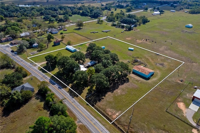 drone / aerial view featuring a rural view