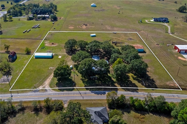 drone / aerial view featuring a rural view