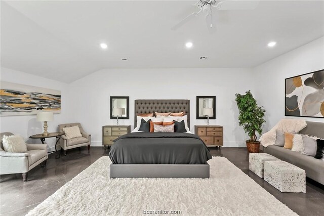 bedroom with ceiling fan