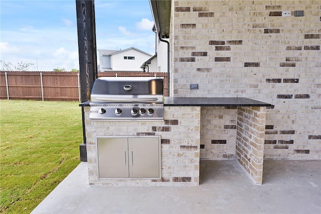 view of patio / terrace featuring grilling area