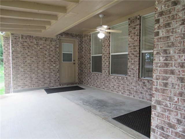 2400 Brookbend Dr, Brenham, TX 77833 - view of patio / terrace with ceiling fan