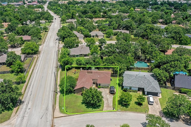 2801 Celinda Cir, College Station, TX 77845 - aerial view of residential area with property boundaries highlighted